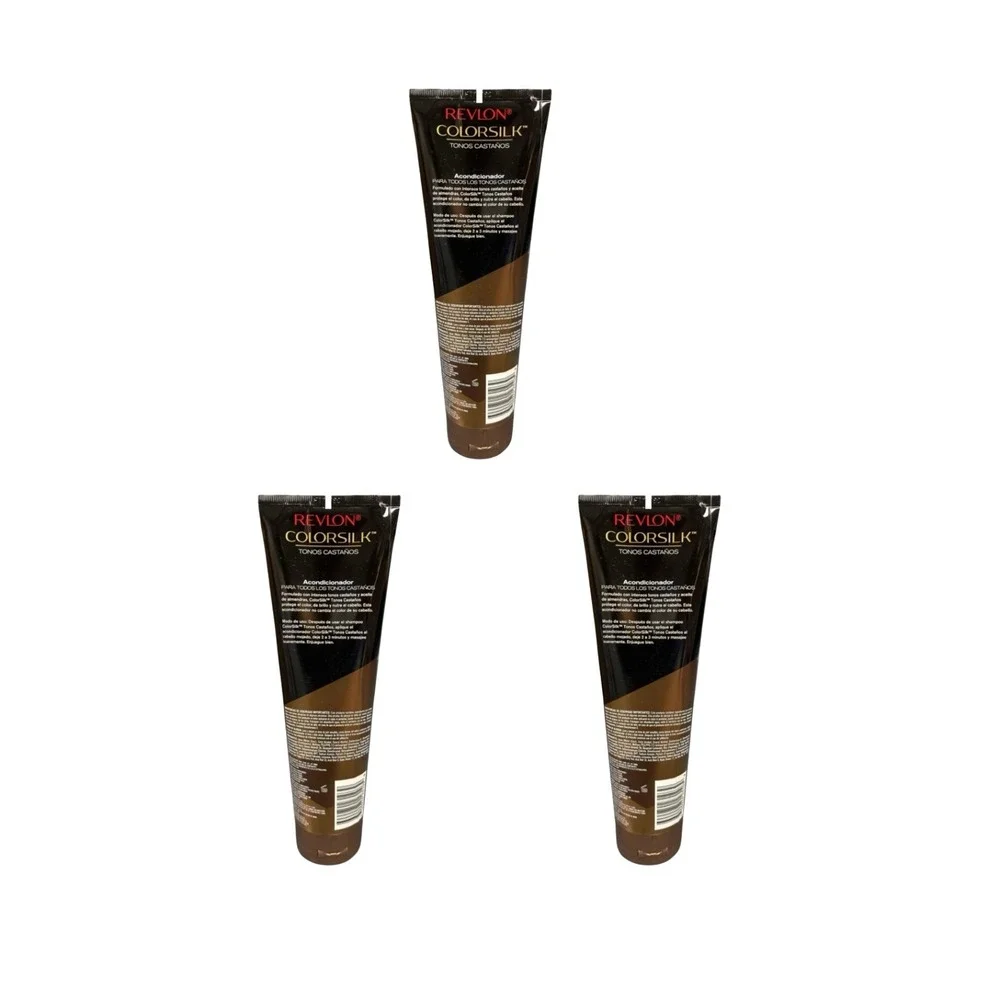 Revlon Colorsilk Tonos Castaños Brunette Conditioner 250 ml Nourish Lot of 3‎